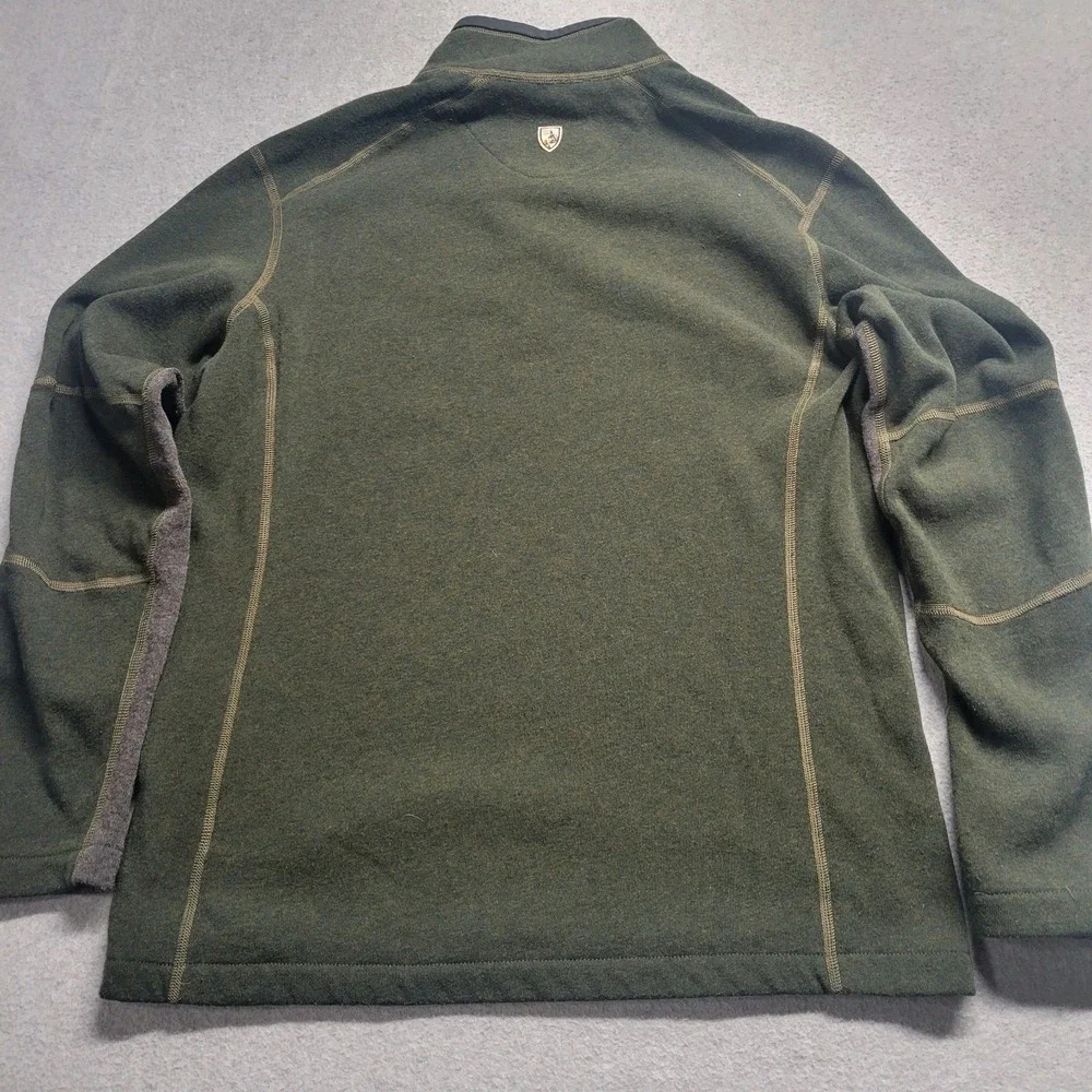 Kuhl Sweater Mens Medium Long Sleeve 1/4 Zip Casual Adult Outdoor Hiking Green‎